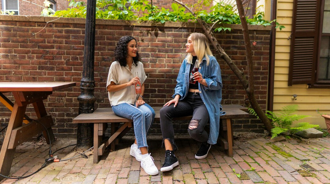 diverse friends chatting