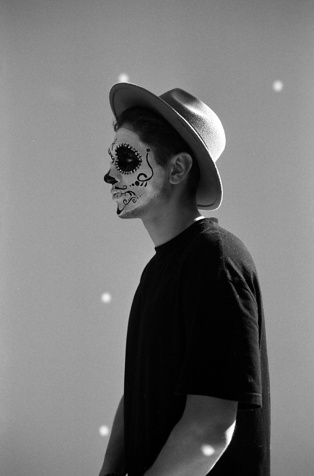 Studio portrait of a Mexican man with short hair