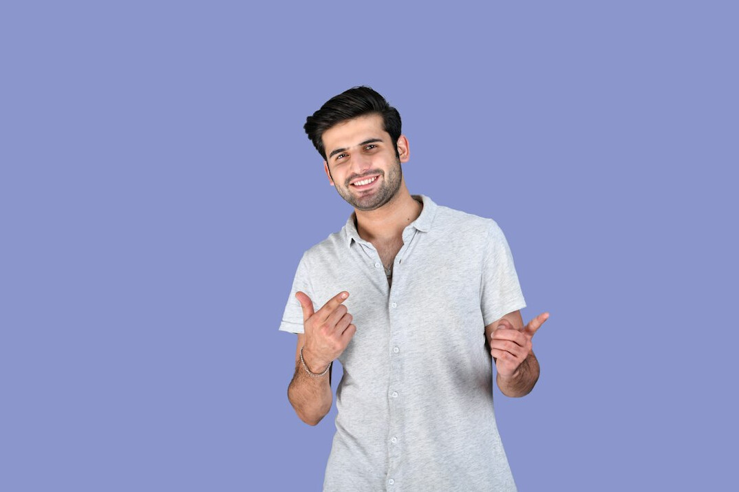 person expressing opinion confidently