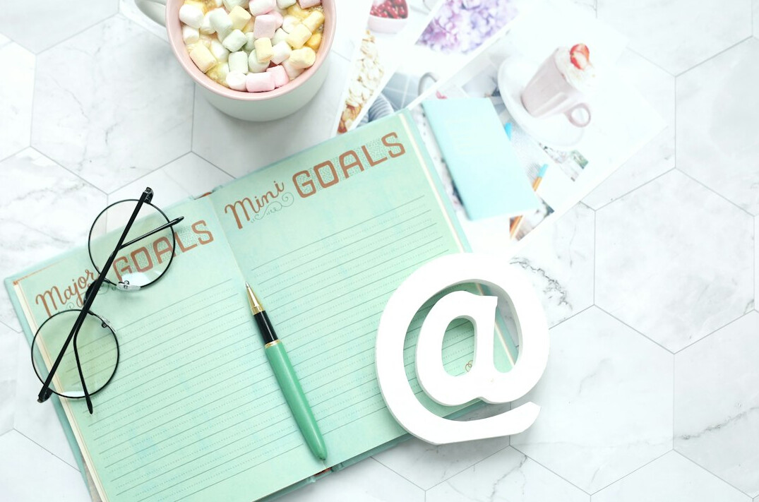 vision board with goals